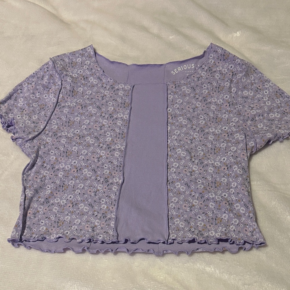 Women's Purple Floral Top
